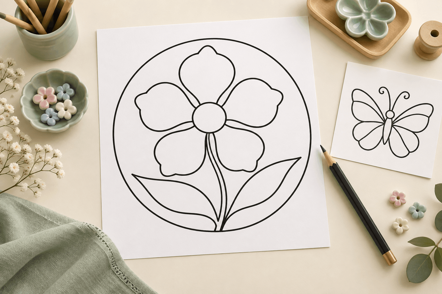小花、小动物、小画家,选轮廓清楚的图。